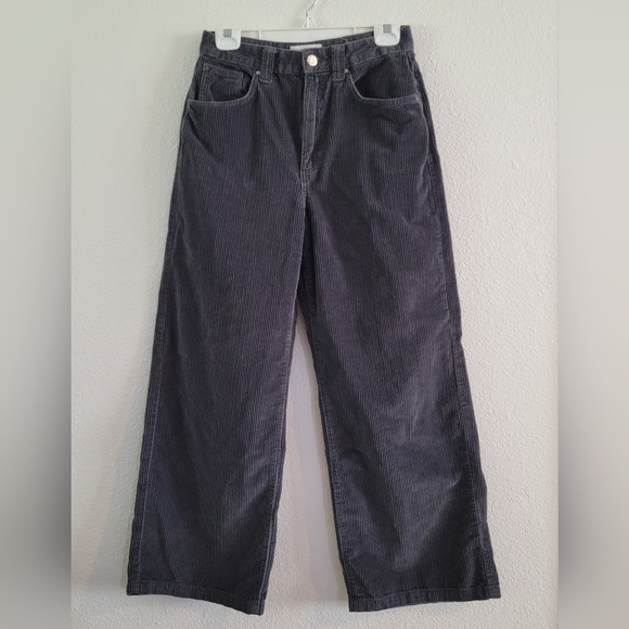 Cotton On Cord Super Baggy Leg Jean Corduroy Pants Grey Size 4 Grunge Cotton - Picture 1 of 5